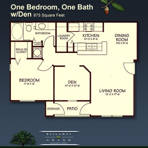 One Bedroom Apartments with a Den Available at our Luxury Apartments ...